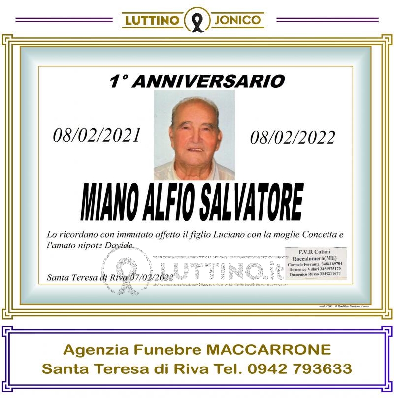 Alfio Salvatore  Miano 